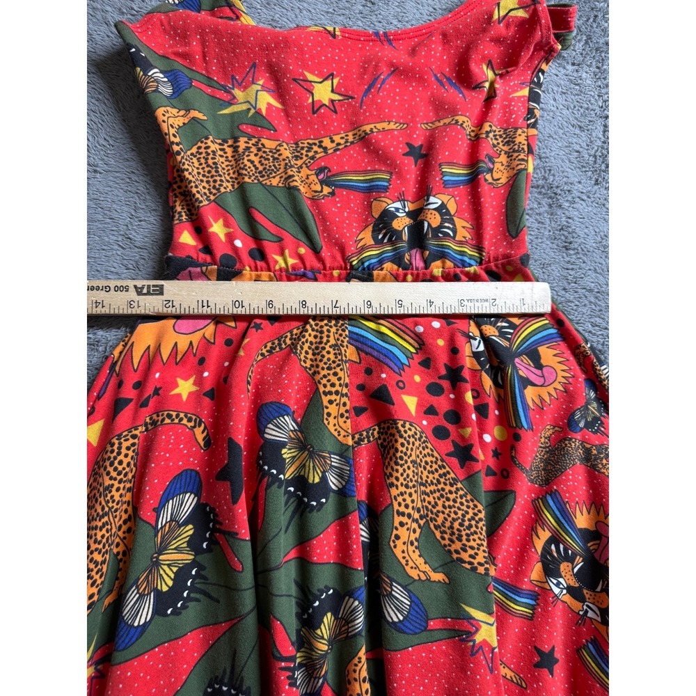 Nooworks Naomi Dress Pride Tiger Red Womens S Sleeveless Fit Flare Midi - Picture 7 of 7